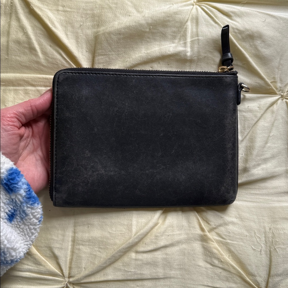 Tory Burch Black Leather Wristlet - Picture 5 of 7